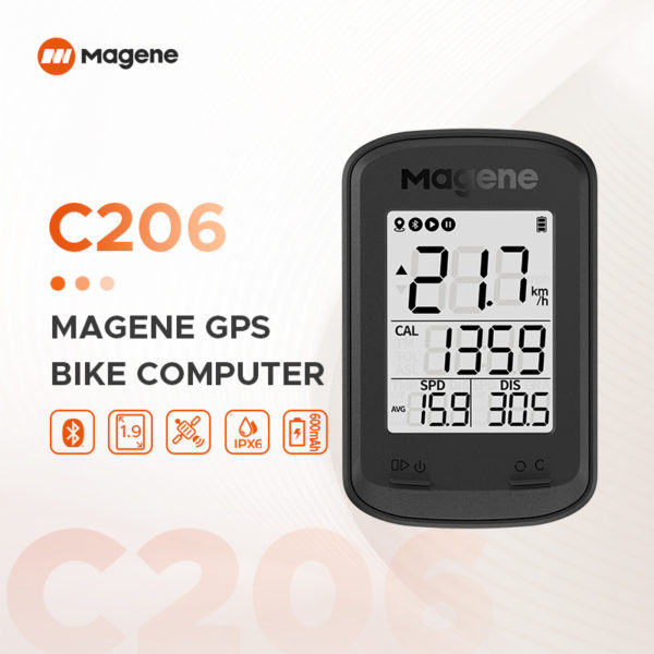 Magene compteur de v lo GPS sans fil C206 compteur de vitesse Bluetooth ordinateur pour vtt