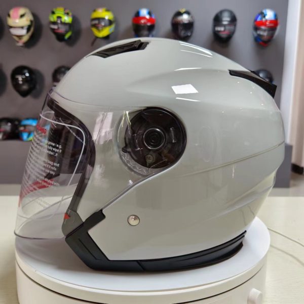 Moto rcycle casque de scooter double visi re vintage Anti UV pour hommes et femmes 3