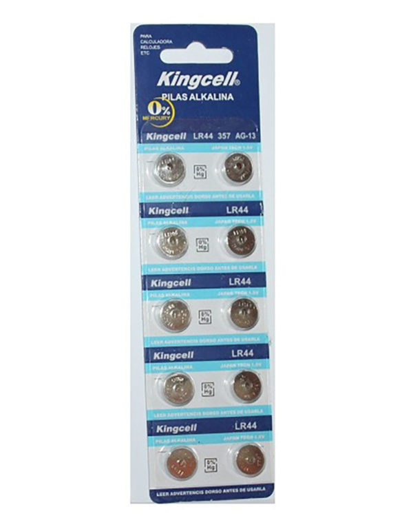 Piles bouton alcalines Kingcell Blister AG13 LR44 357 SR44 A76 LR1154 1 5V 10 pi ces