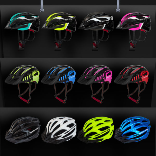 QUESHARK hommes femmes casque de cyclisme ultraléger Led feu arrière vtt vélo de route vélo moto conduite en toute sécurité casquette avec pare-soleil – Image 2