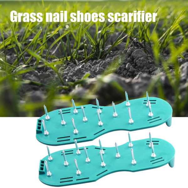 Sandales de jardinage pointes d herbe 1 paire a rateur de pelouse revitalisant chaussures ongles outil 4