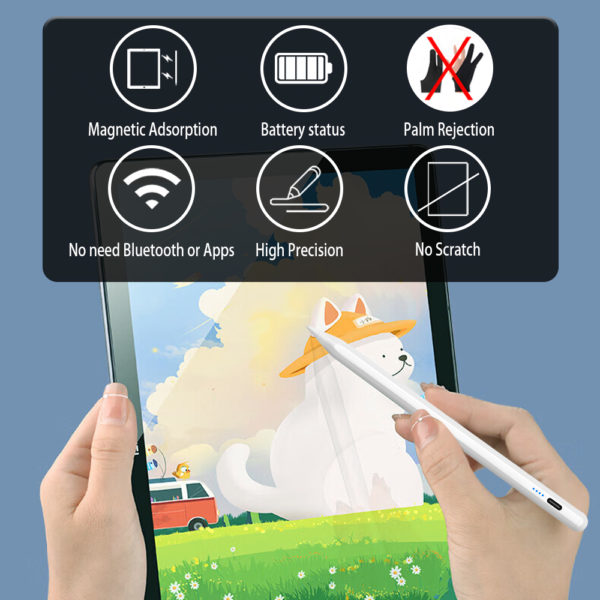 Stylet tactile color rejet de paume pour Apple iPad 2022 2021 2019 2018 Air 5 Mini 1