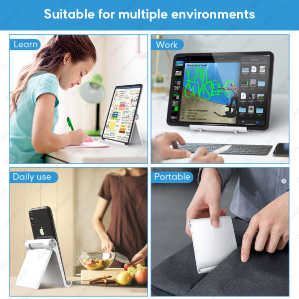 Support de Bureau pour Tablette Pliable et R glable pour T l phone Portable iPad Xiaomi 3