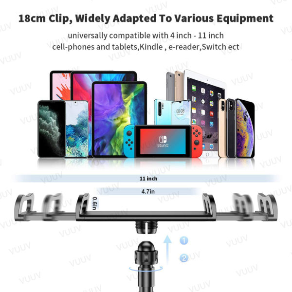 Support de téléphone et tablette universel, Flexible, Long bras de serrage, pour iPad, Samsung, Xiaomi, Huawei – Image 3