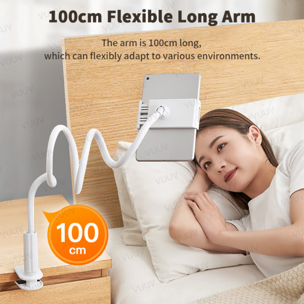 Support de téléphone et tablette universel, Flexible, Long bras de serrage, pour iPad, Samsung, Xiaomi, Huawei – Image 6