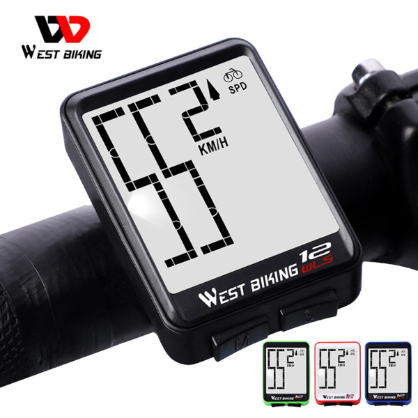 WEST BIKING – compteur de vélo filaire sans fil, rétro-éclairé, compteur de vitesse, odomètre, étanche à la pluie, chronomètre, ordinateur de vélo de route et vtt