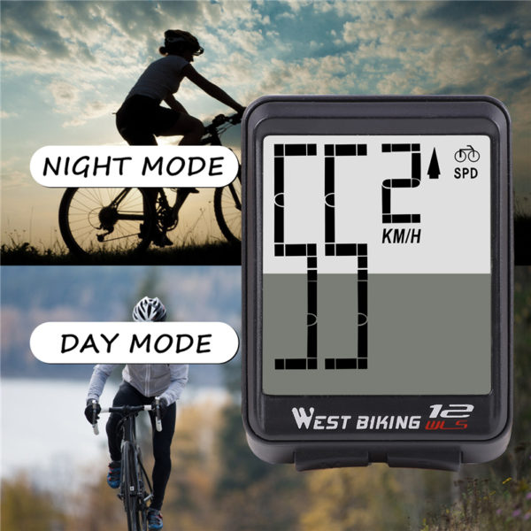 WEST BIKING – compteur numérique LED multifonction pour vélo, compteur de vitesse sans fil, odomètre de cyclisme, chronomètre d'ordinateur – Image 2